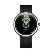 CIGA DESIGN TIME CIPHER SILVER WANDERING HOUR WATCH - Red Army Watches 