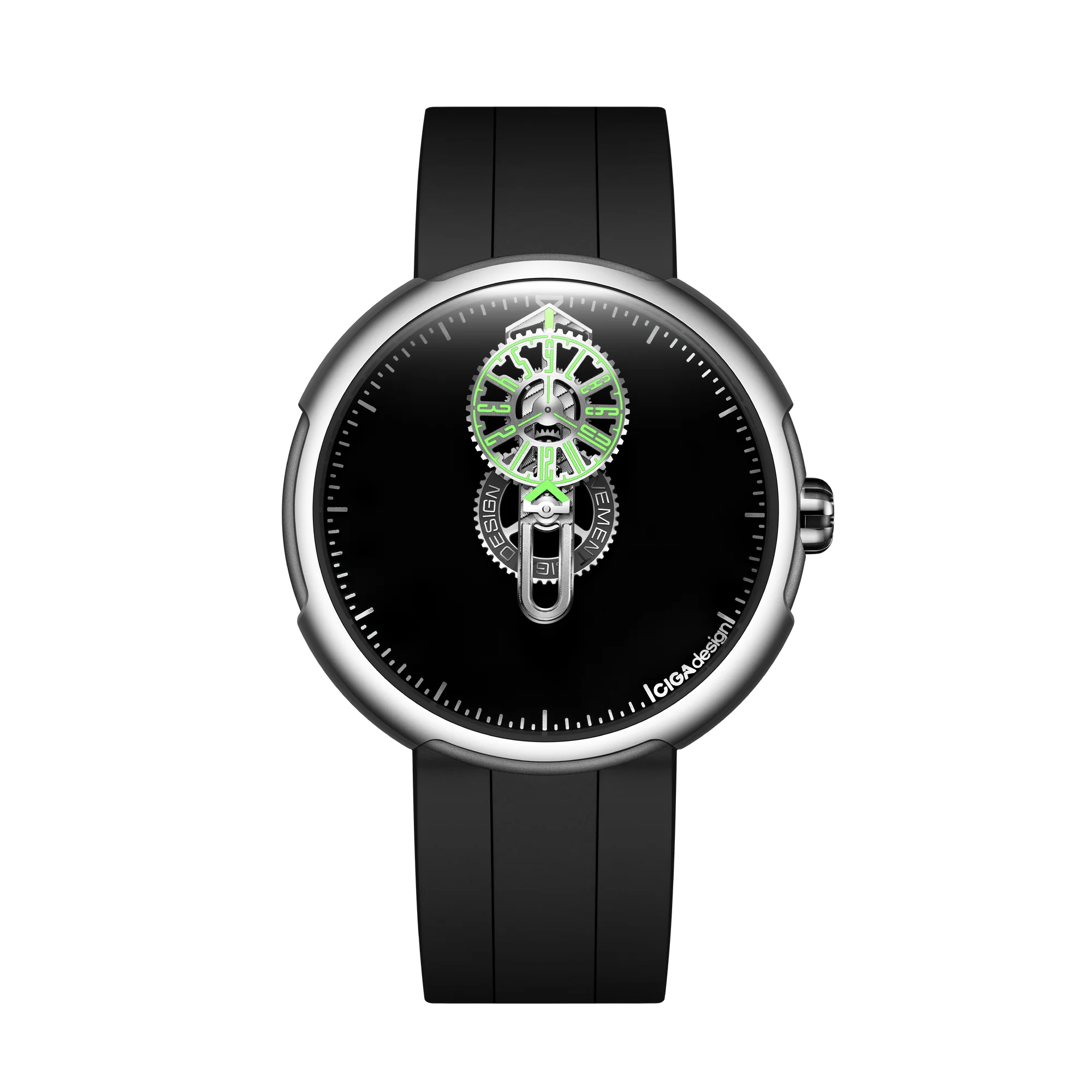 CIGA DESIGN TIME CIPHER SILVER WANDERING HOUR WATCH - Red Army Watches 