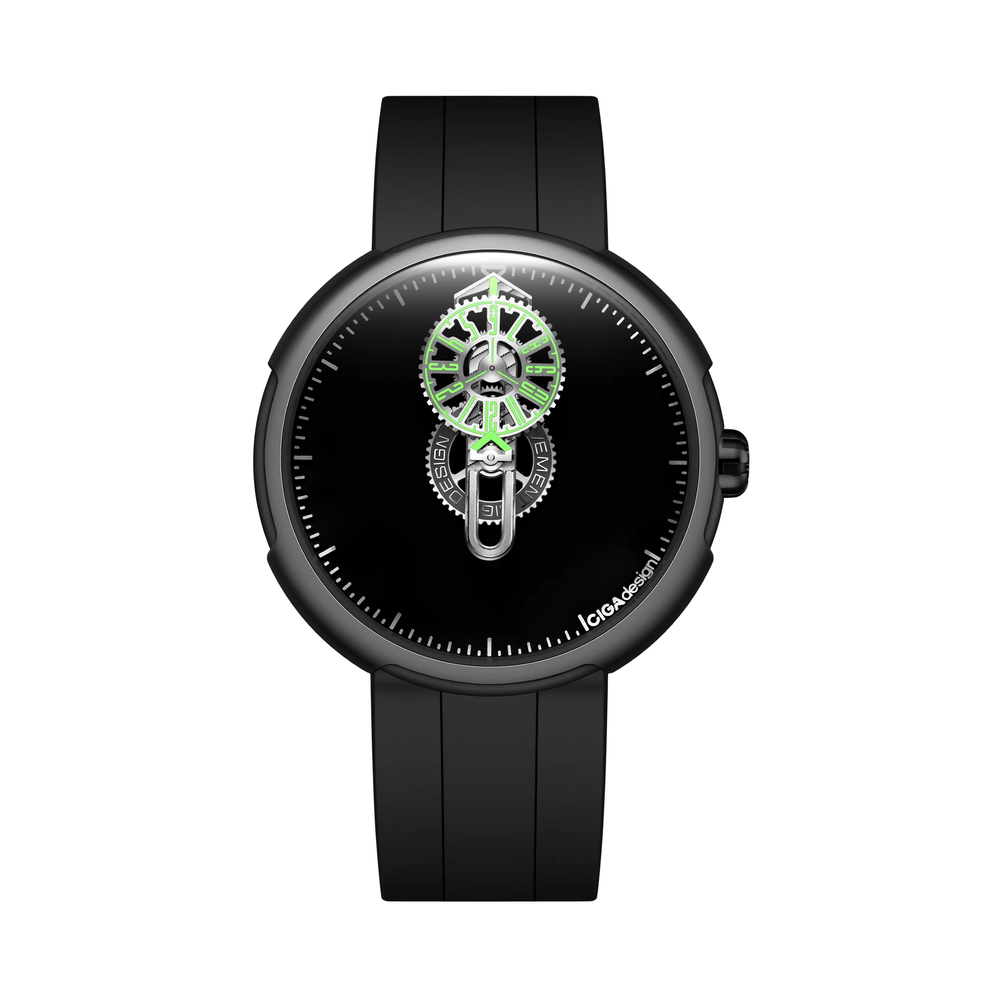 CIGA DESIGN TIME CIPHER CARBON WANDERING HOUR - Red Army Watches 