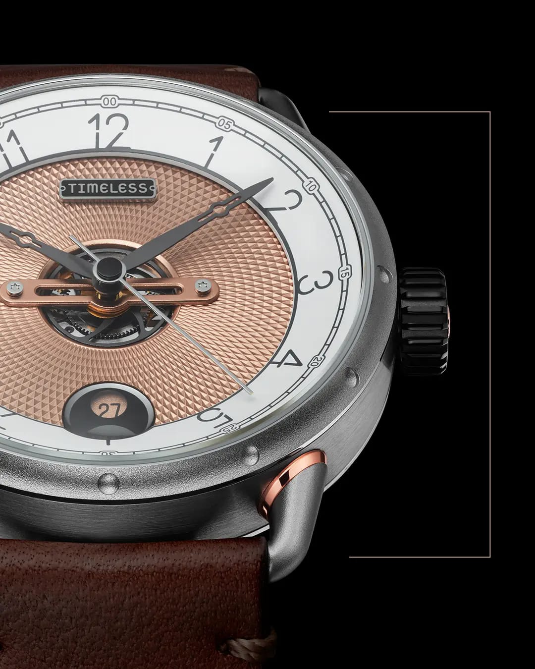 TIMELESS HMS 003 WHITE ROSE GOLD ( BR ) - Red Army Watches 