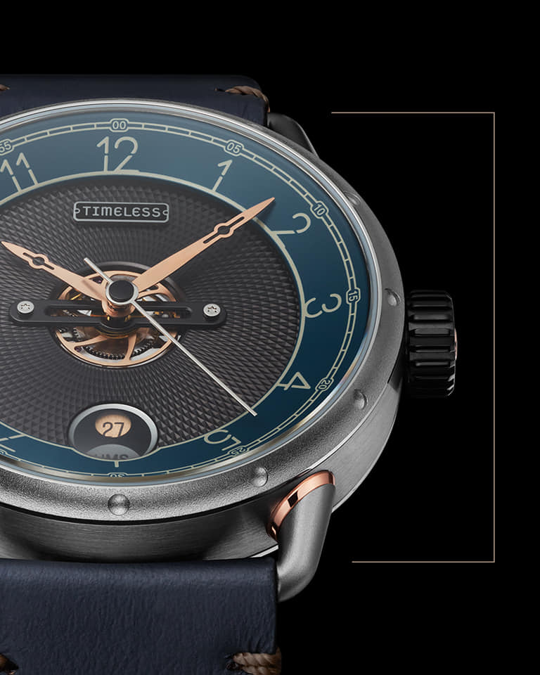 TIMELESS HMS 003 BLUE ANTRACITE DIAL - Red Army Watches 