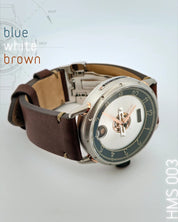 TIMELESS HMS 003 BLUE WHITE DIAL - Red Army Watches 