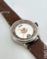 TIMELESS HMS 003 BROWN WHITE DIAL - Red Army Watches 