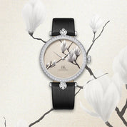 SHANGHAI MODERNE LADY MAGNOLIA WATCH BRODERIE SILVER 36MM - Red Army Watches 