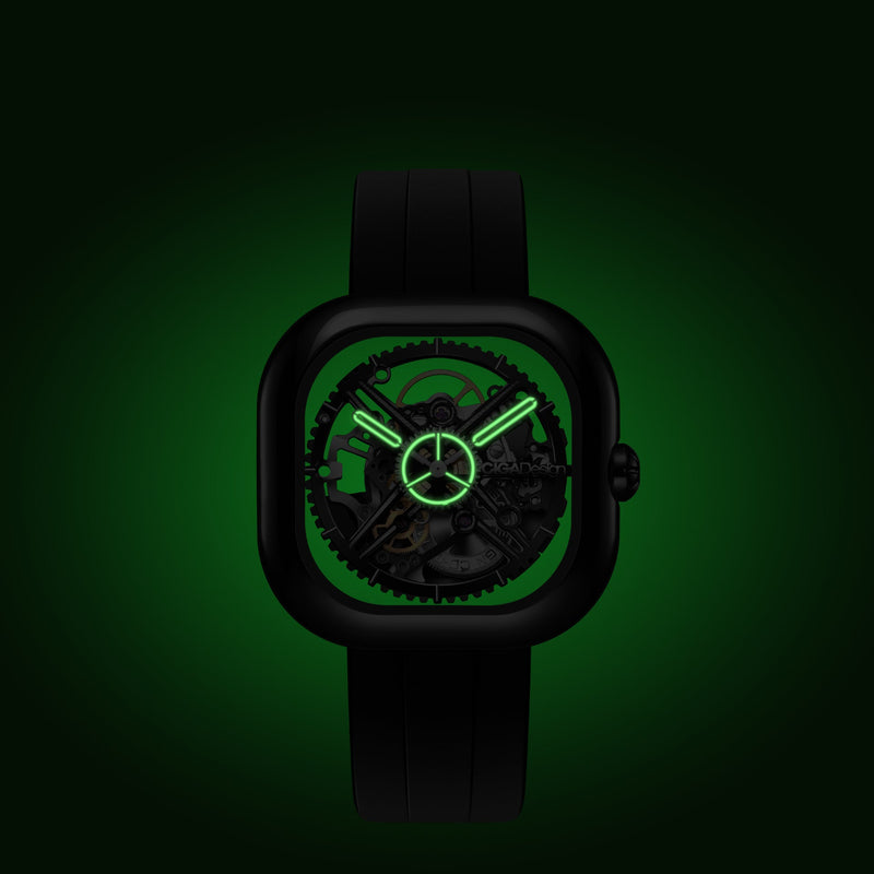 CIGA Design  Y Series · Eastern Jade - Black Mechanical Watch - Red Army Watches 