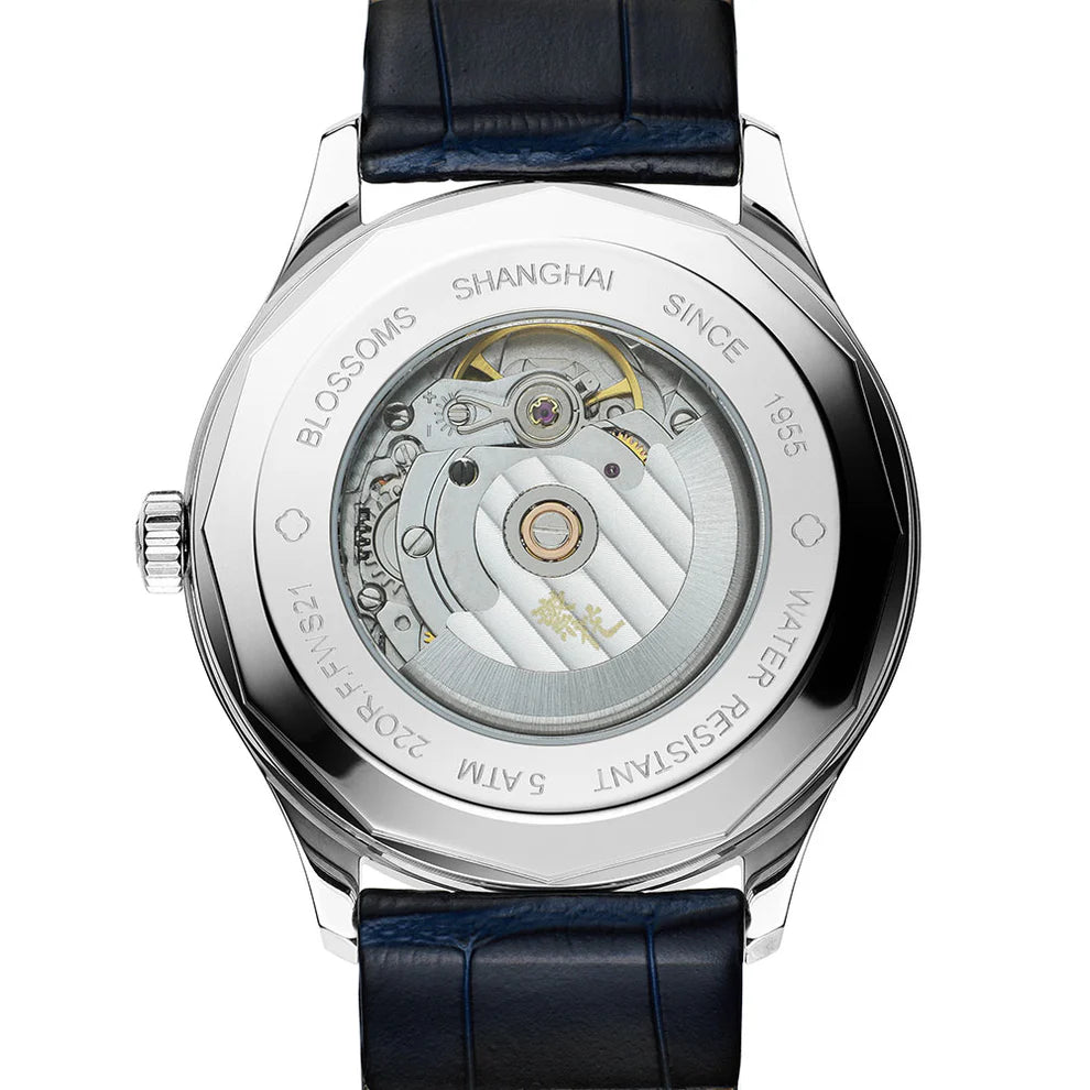 SHANGHAI PIONEER X BLOSSOMS 39MM WATCH - BLUE - Red Army Watches 