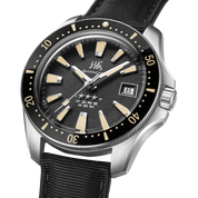 SHANGHAI 114 MILITARY DIVER WATCH 39MM BLACK DIAL GOLDEN W BRACELET - Red Army Watches 