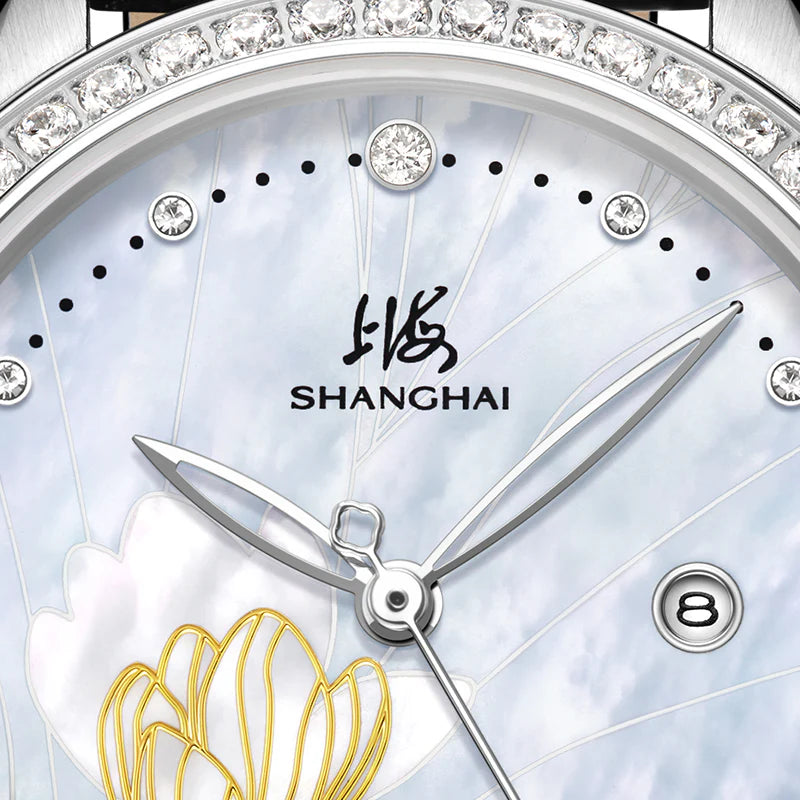 SHANGHAI MODERNE LADY MAGNOLIA WATCH WHISPER SILVER 33MM - Red Army Watches 