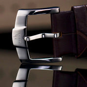 SHANGHAI PIONEER 39MM WATCH- WHITE DIAL & BROWN LEATHER - Red Army Watches 