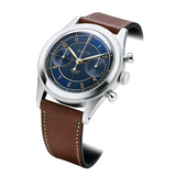 BALTIC BICOMPAX 002 BLUE GILT (STITCHED CHOCOLATE) - Red Army Watches 