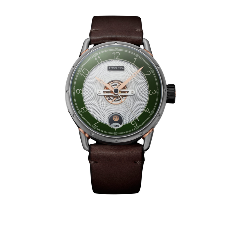 TIMELESS HMS 003 GREEN WHITE DIAL - Red Army Watches 