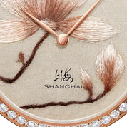 SHANGHAI MODERNE LADY MAGNOLIA WATCH BRODERIE GOLDEN 36MM - Red Army Watches 