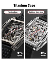 CIGA Design Z-Series Exploration Grey Skeleton Titanium Mechanical Watch - Red Army Watches 
