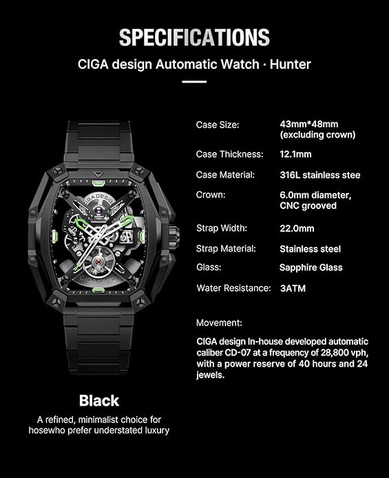 CIGA Design Z-Series Hunter Black Skeleton