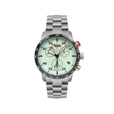 ZEPPELIN EUROFIGHTER CHRONO BEIGE WITH NIGHT GLOW WITH METAL STRAP QUARTZ 7298M5