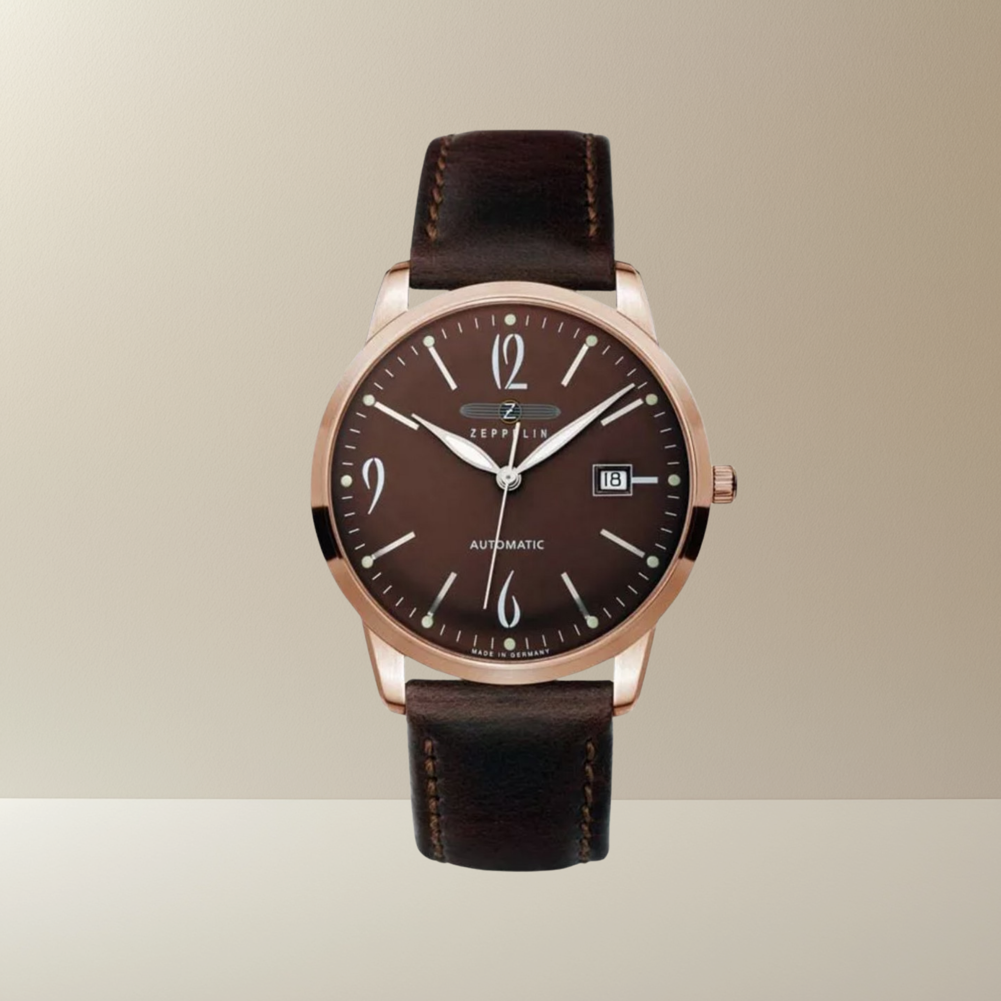 ZEPPELIN FLATLINE BURGUNDY AUTOMATIC 7352-5