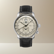 ZEPPELIN 100 YEARS DUALTIME CHAMPAGNE DIAL QUARTZ 7640-5