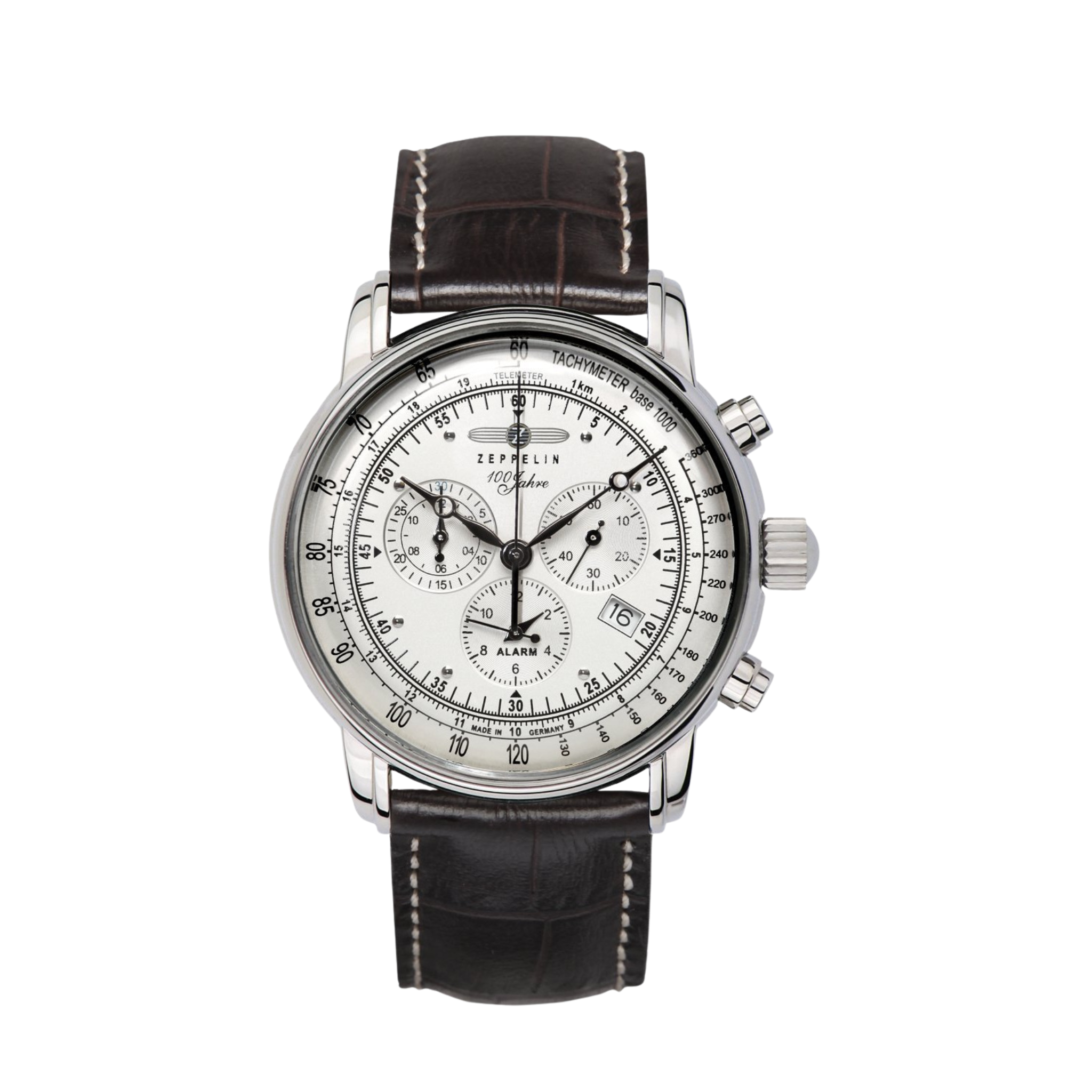ZEPPELIN 100 YEARS CHRONO SILVER QUARTZ 7680-1