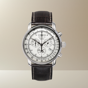 ZEPPELIN 100 YEARS CHRONO SILVER QUARTZ 7680-1