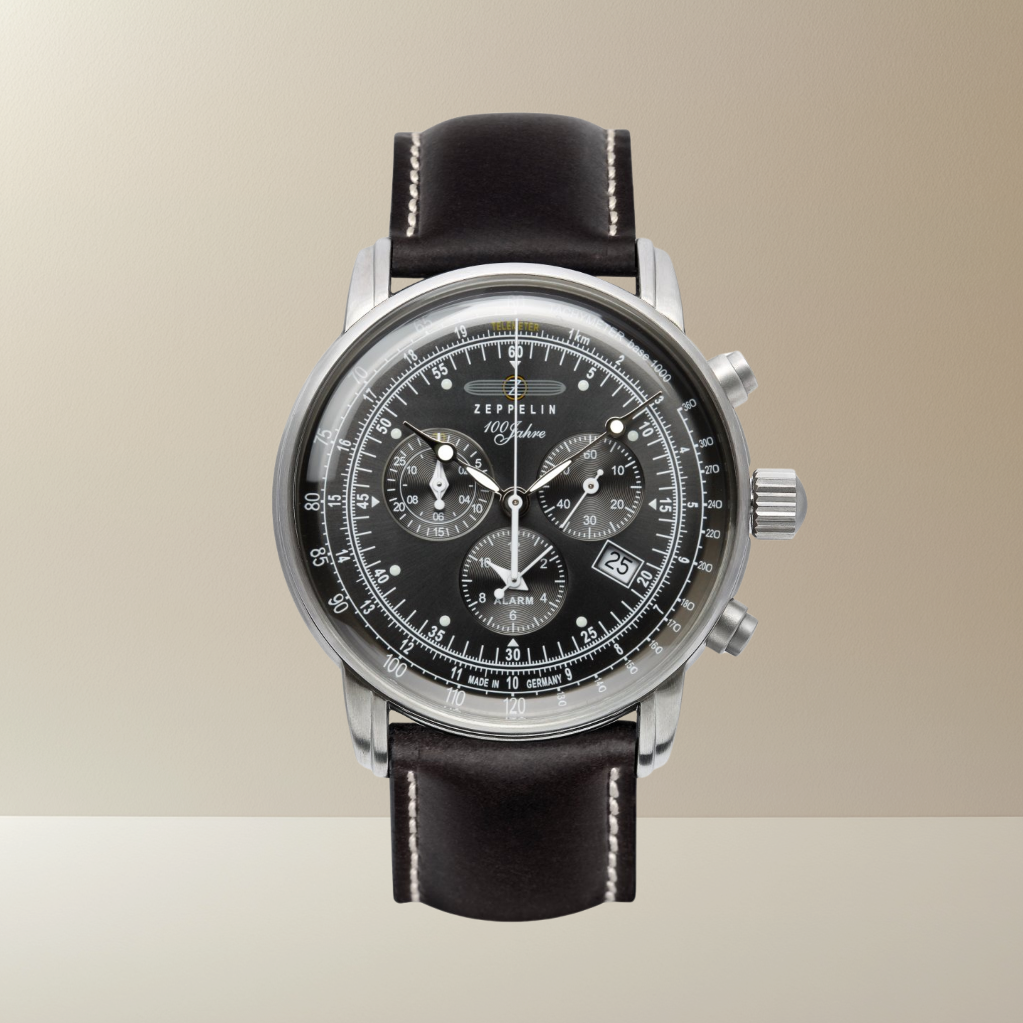 ZEPPELIN 100 YEARS CHRONO BLACK QUARTZ 7680-2