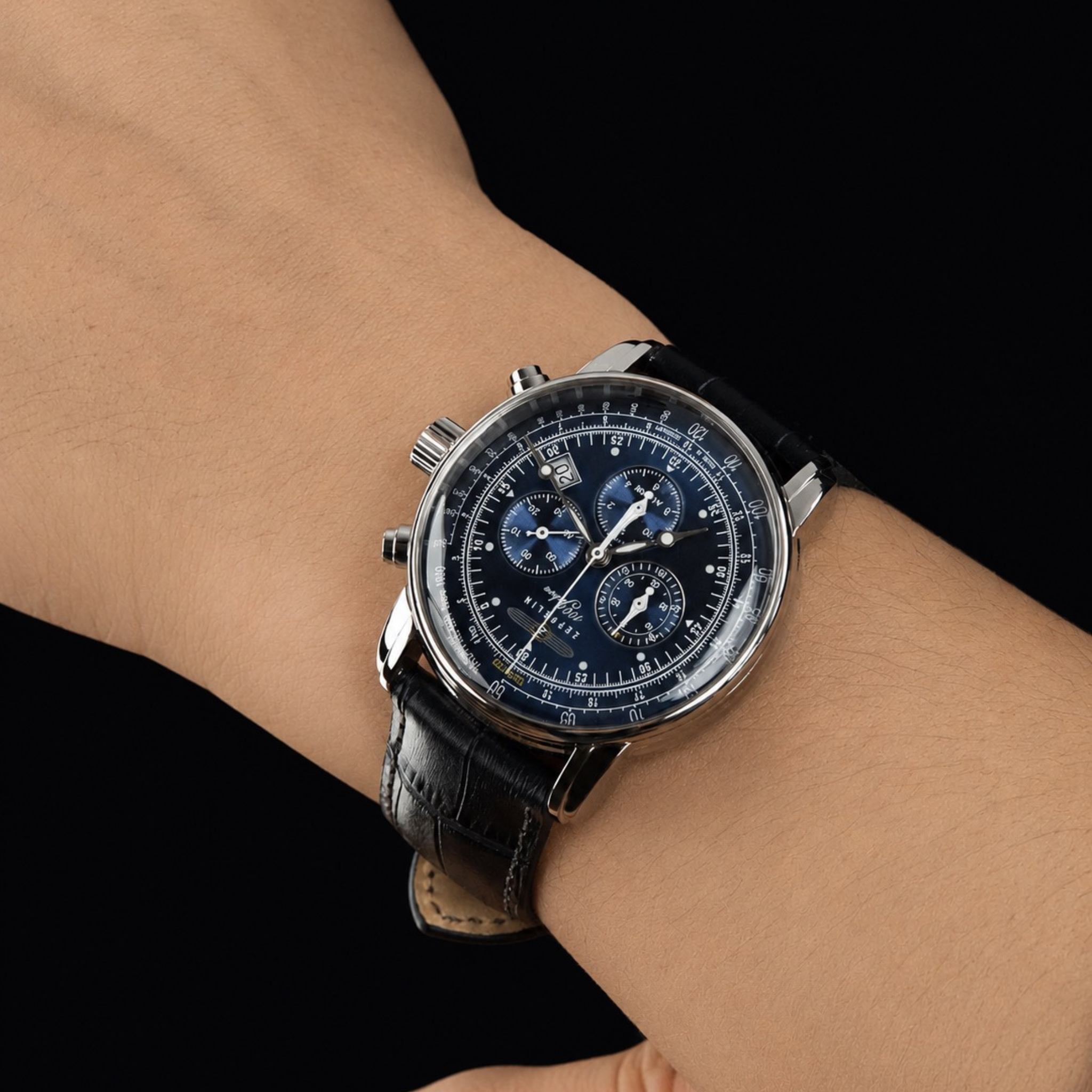 ZEPPELIN 100 YEARS CHRONO BLUE QUARTZ 7680-3