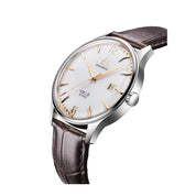 SHANGHAI PIONEER 39MM WATCH- WHITE DIAL & BROWN LEATHER - Red Army Watches 