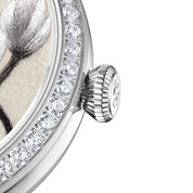 SHANGHAI MODERNE LADY MAGNOLIA WATCH BRODERIE SILVER 36MM - Red Army Watches 