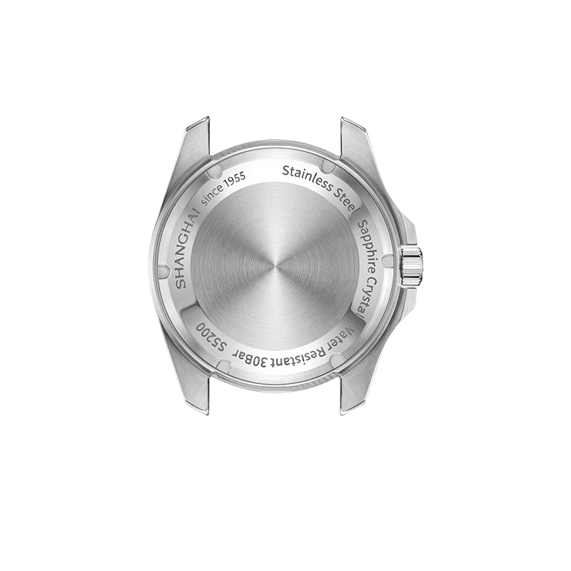 SHANGHAI 114 MILITARY DIVER WATCH 39MM BLACK DIAL GOLDEN W BRACELET - Red Army Watches 