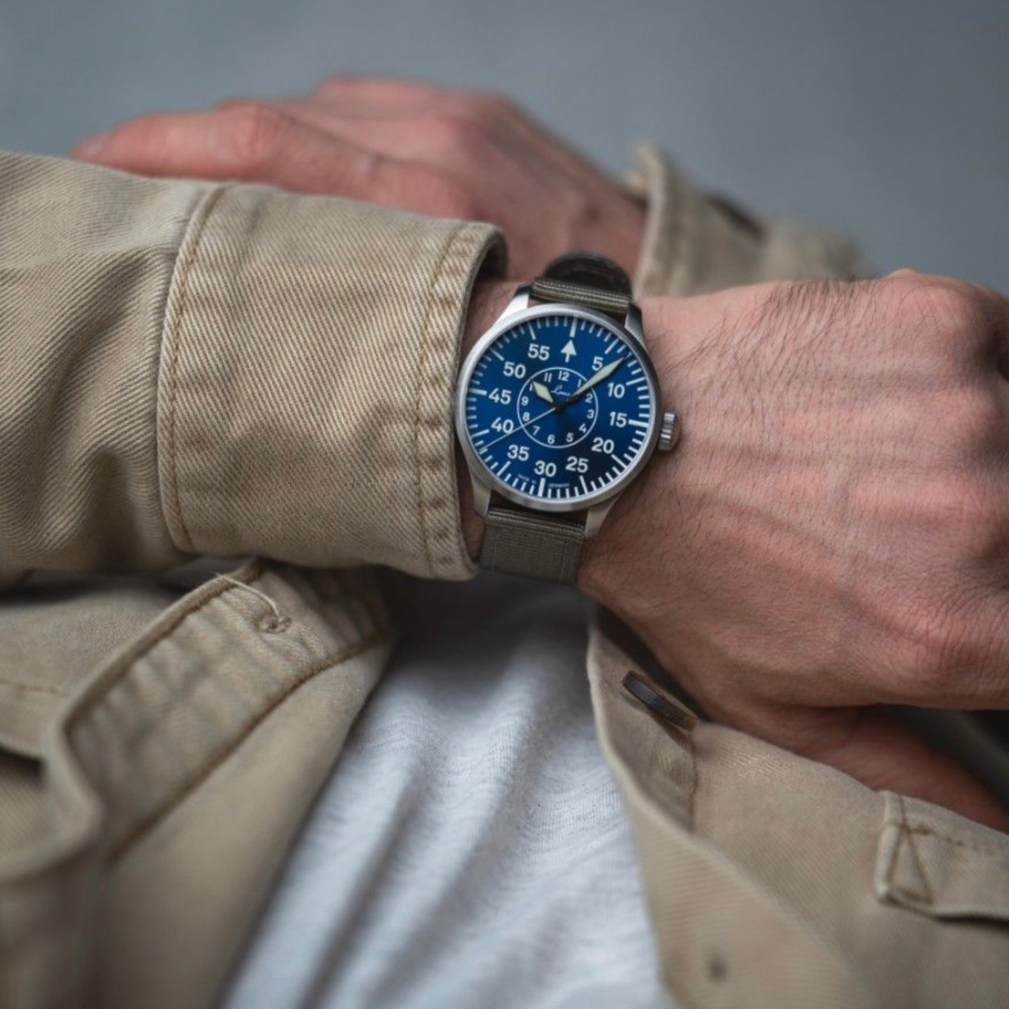 LACO PILOT WATCHES BASIC AACHEN BLAUE STUNDE 42 MM AUTOMATIC