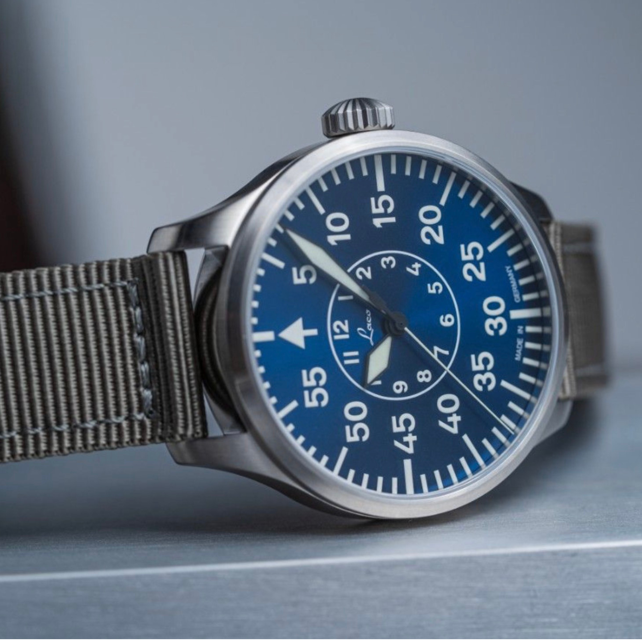LACO PILOT WATCHES BASIC AACHEN BLAUE STUNDE 42 MM AUTOMATIC