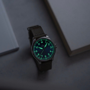 LACO PILOT WATCHES BASIC AUGSBURG BLAUE STUNDE 39 MM AUTOMATIC