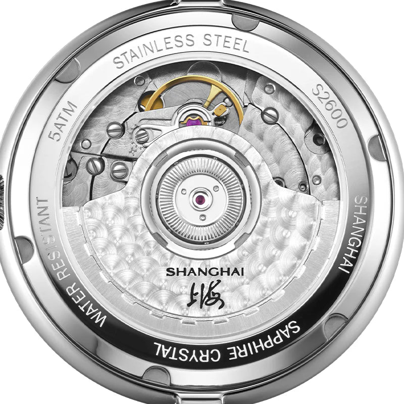 SHANGHAI MODERNE LADY MAGNOLIA WATCH BRODERIE SILVER 36MM - Red Army Watches 