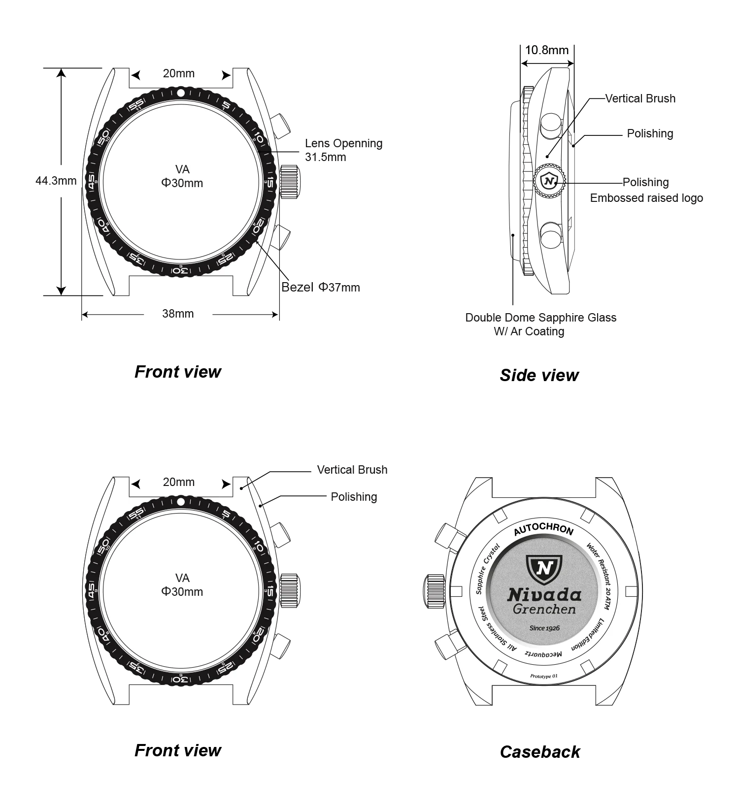 NIVADA AUTOCHRON MECAQUARTZ - Red Army Watches 