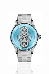 BEHRENS "SPACE TRAVELLER" AUTOMATIC ICY BLUE (BRACELET) - Red Army Watches 