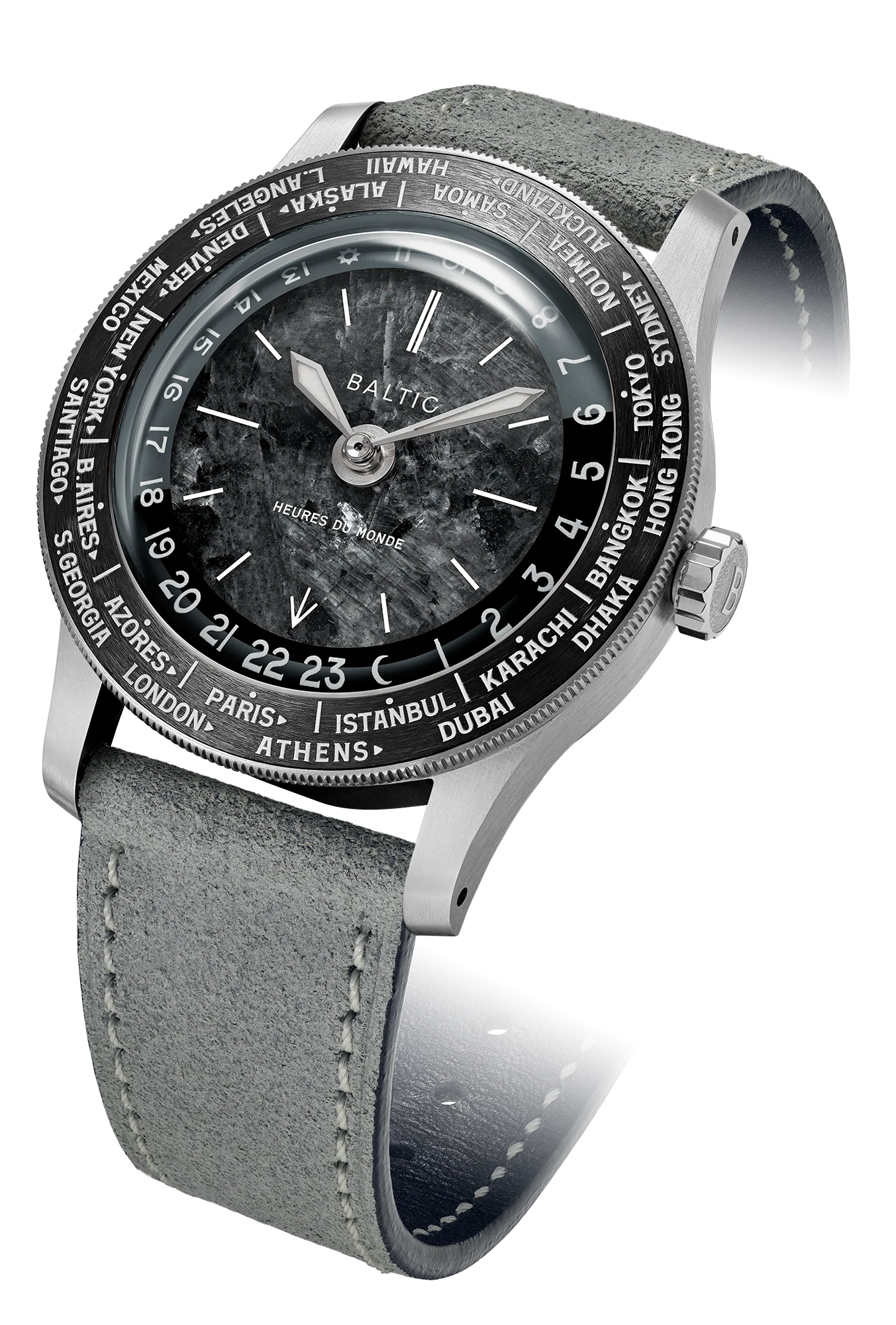 BALTIC HEURES DU MONDE WORLDTIMER - LABRADORITE - Red Army Watches 