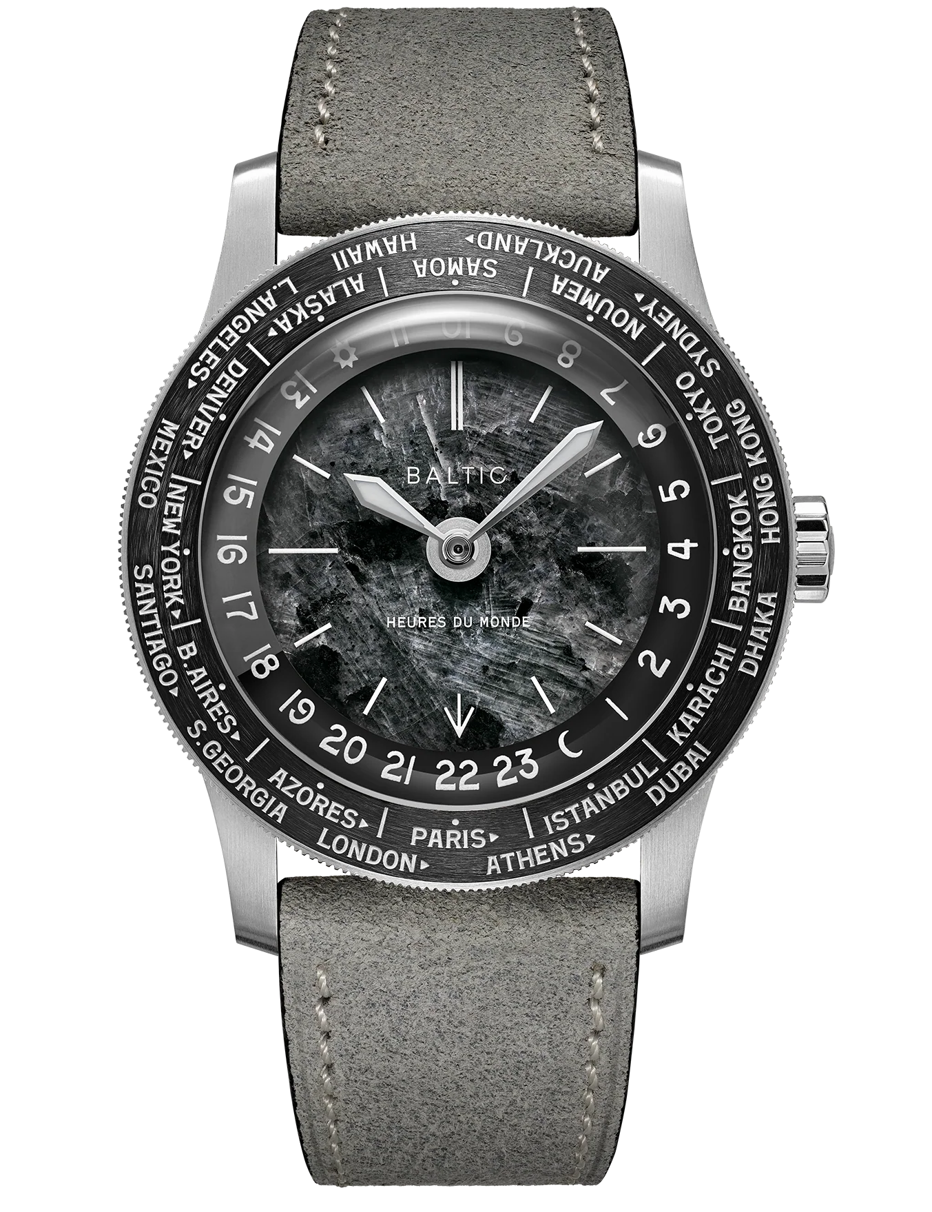 BALTIC HEURES DU MONDE WORLDTIMER - LABRADORITE - Red Army Watches 