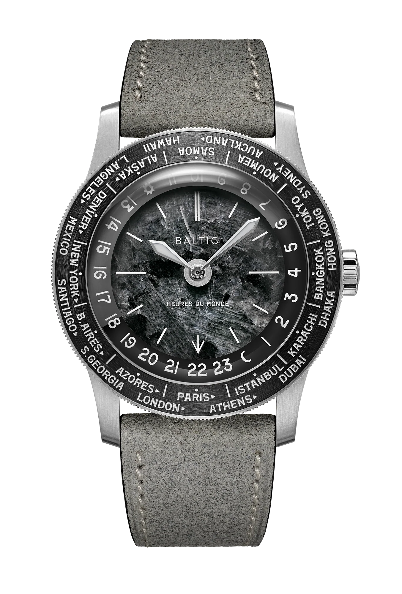 BALTIC HEURES DU MONDE WORLDTIMER - LABRADORITE - Red Army Watches 