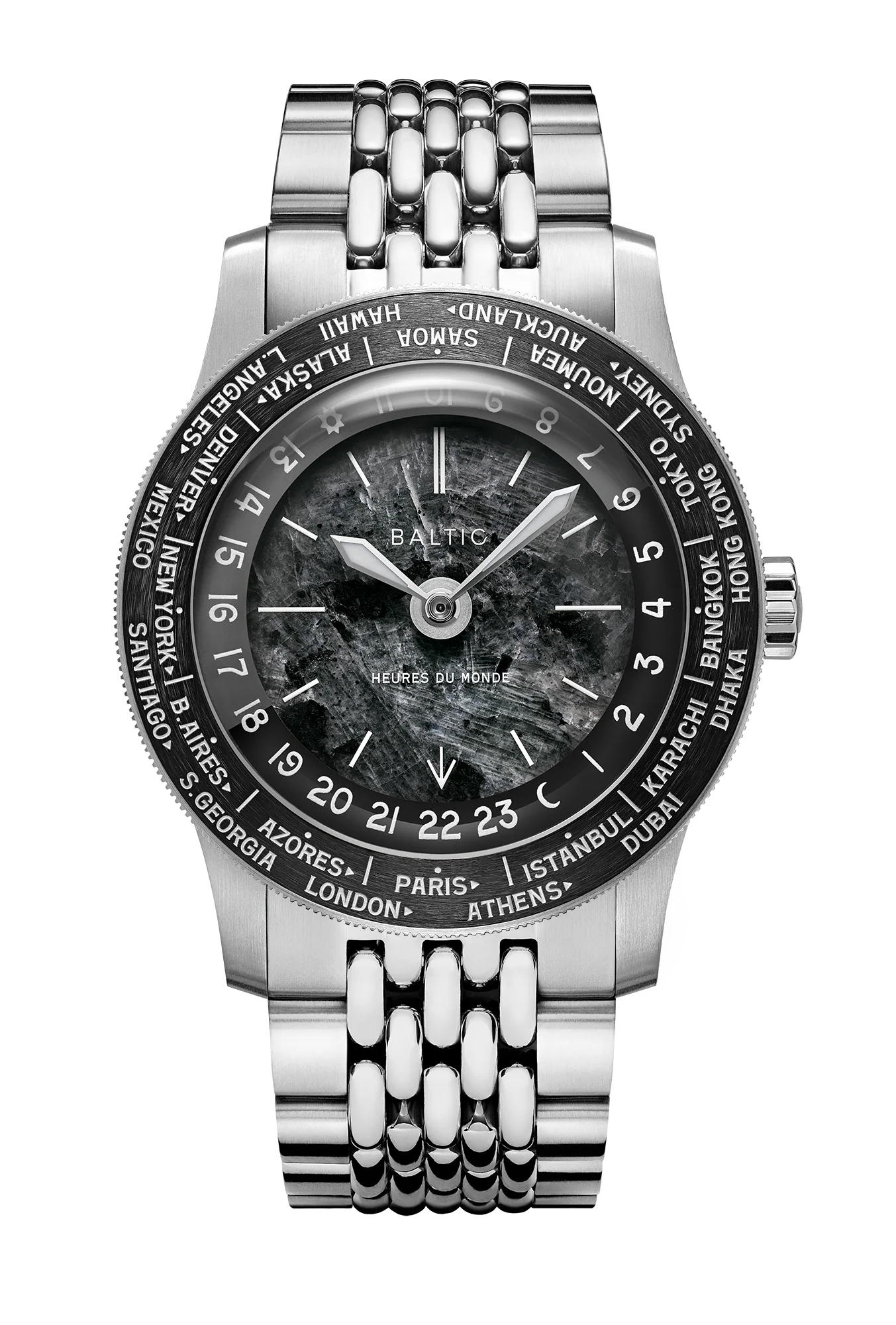 BALTIC HEURES DU MONDE WORLDTIMER - LABRADORITE - Red Army Watches 