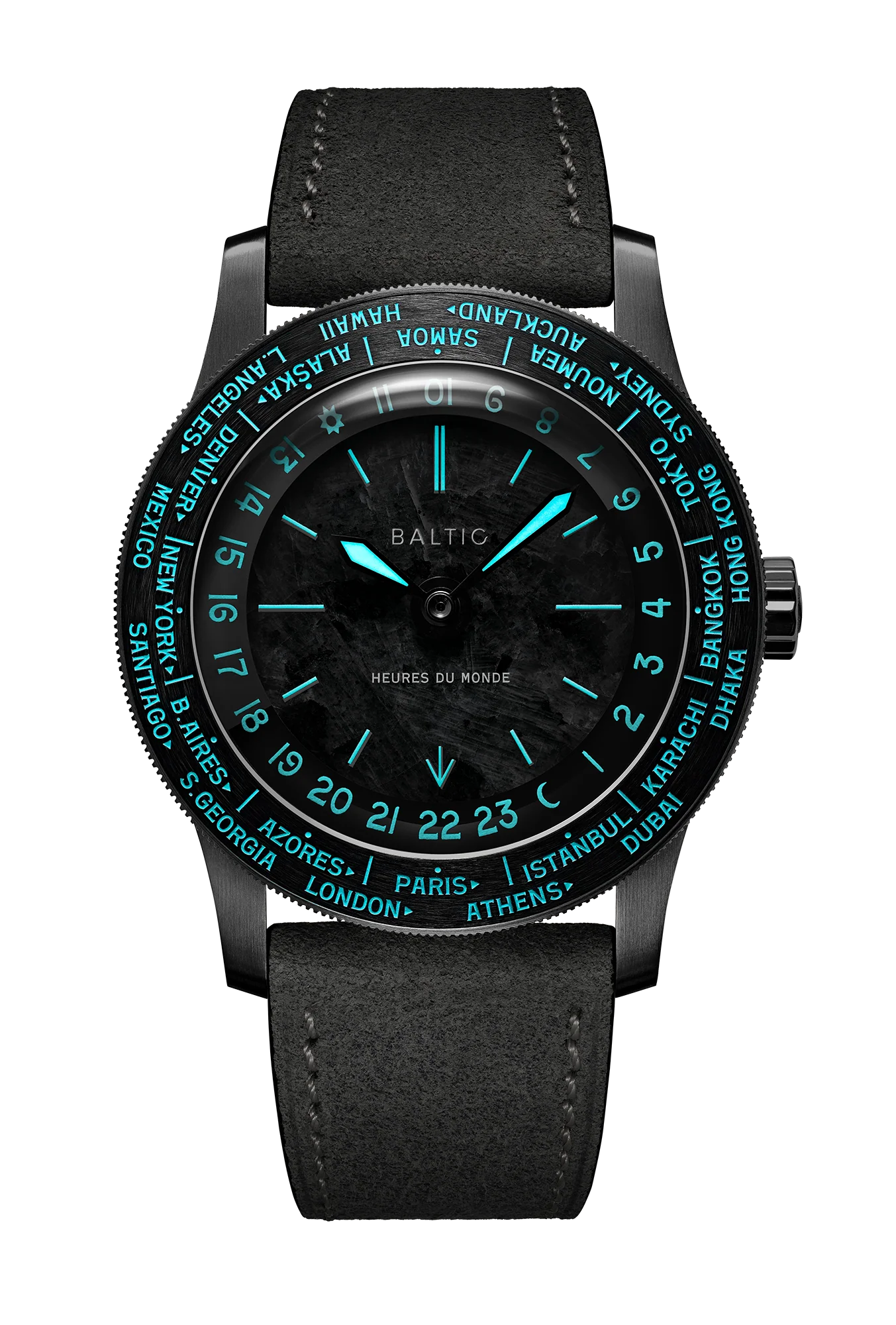 BALTIC HEURES DU MONDE WORLDTIMER - LABRADORITE - Red Army Watches 