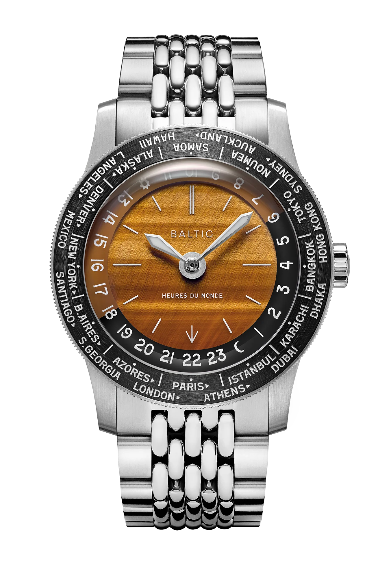 BALTIC HEURES DU MONDE WORLDTIMER - TIGER EYE - Red Army Watches 