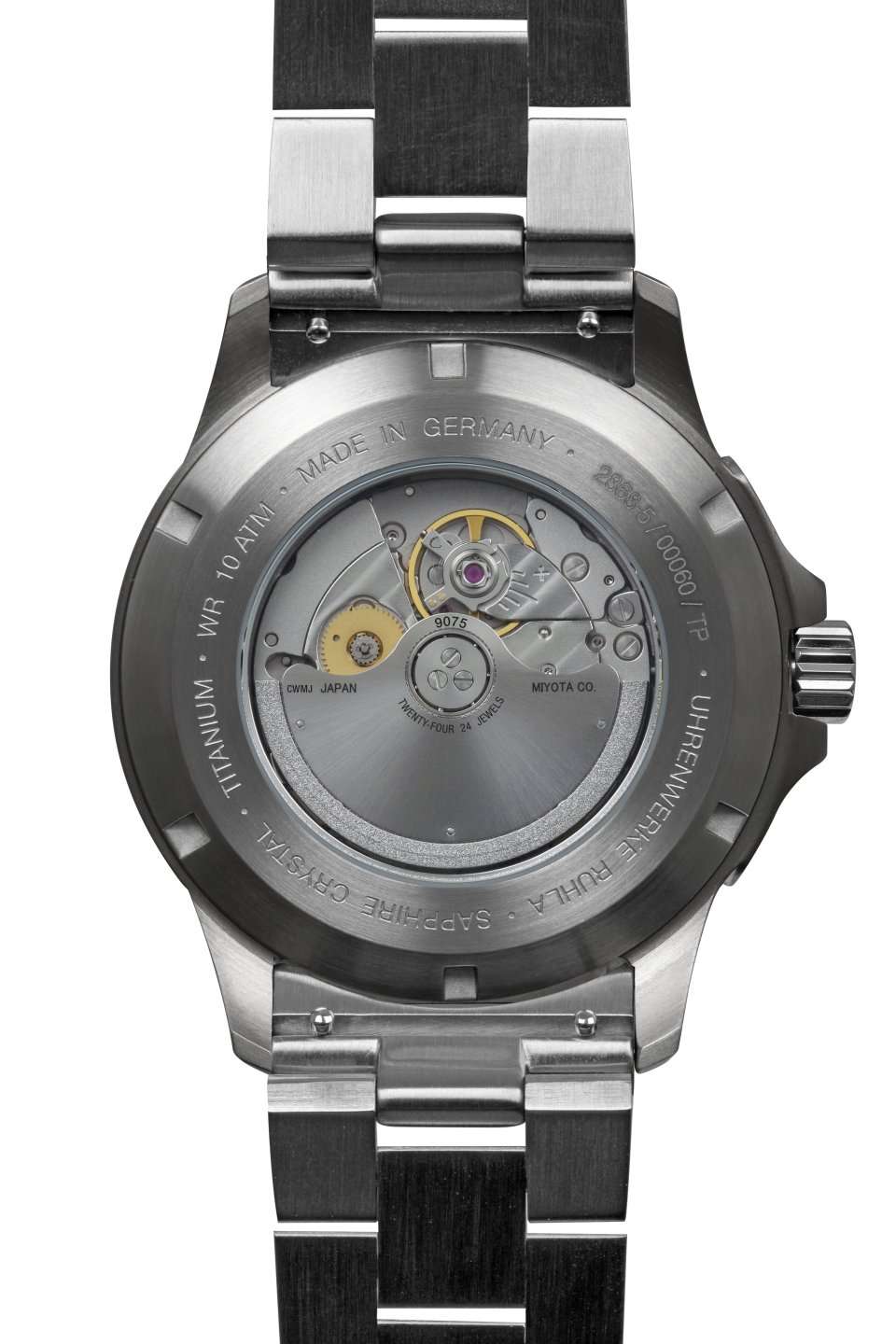 BAUHAUS AVIATION AUTOMATIC DUAL TIME WITH TITANIUM LINK BRACELET - Red Army Watches 
