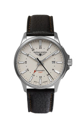 BAUHAUS AVIATION AUTOMATIC DUAL TIME WITH LEATHER STRAP