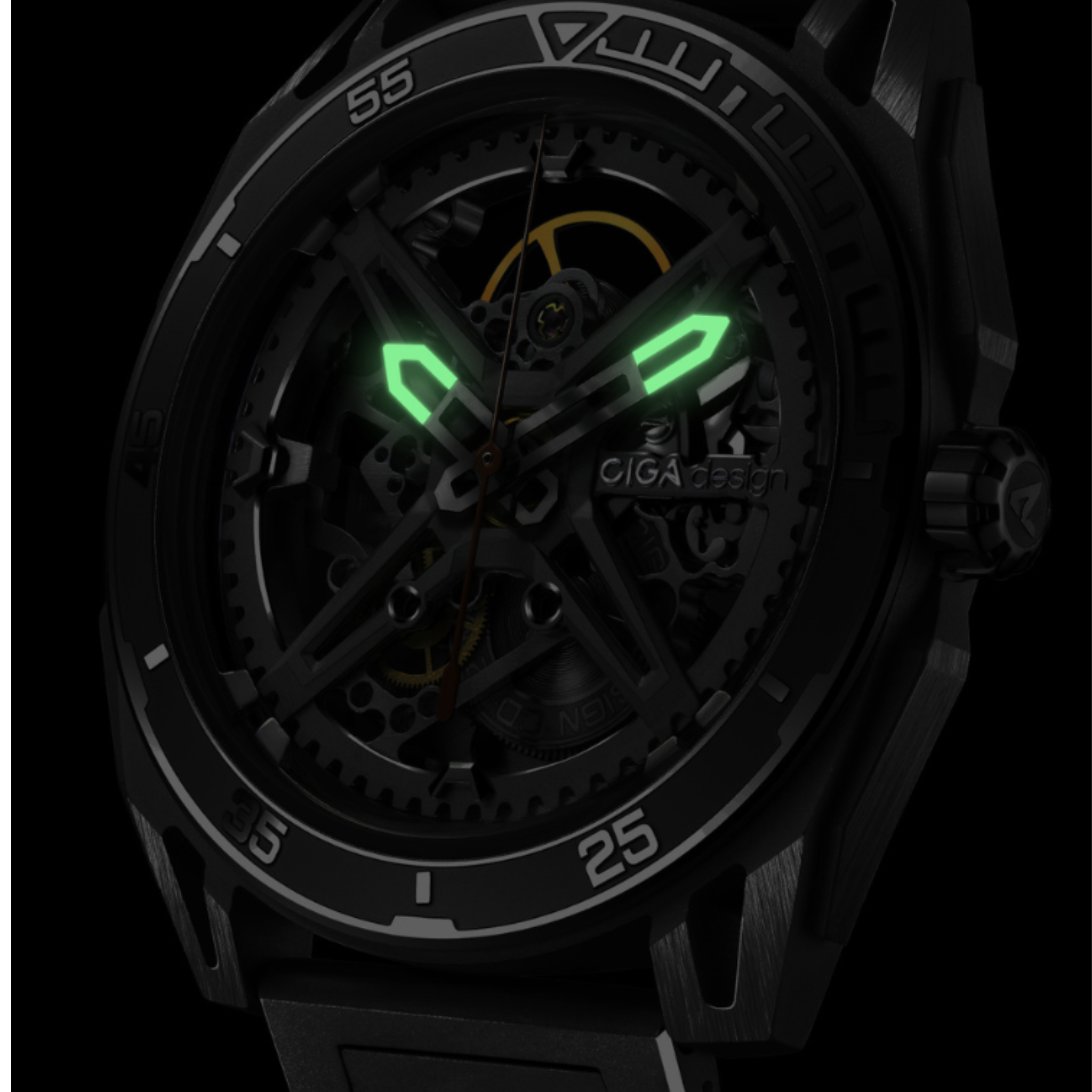 CIGA DESIGN FALCON CARBON SKELETON WATCH - Red Army Watches 