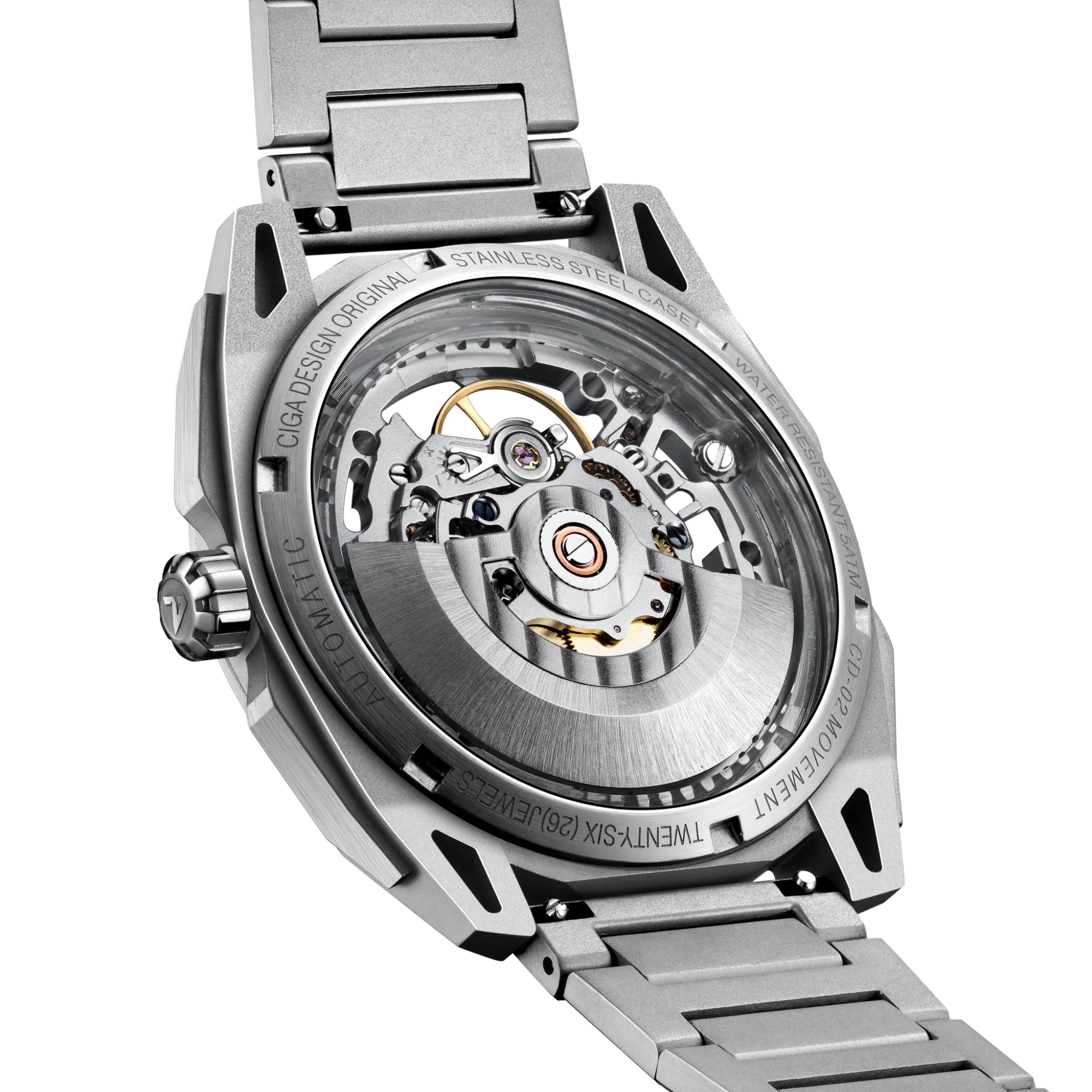 CIGA DESIGN FALCON SILVER SKELETON WATCH - Red Army Watches 