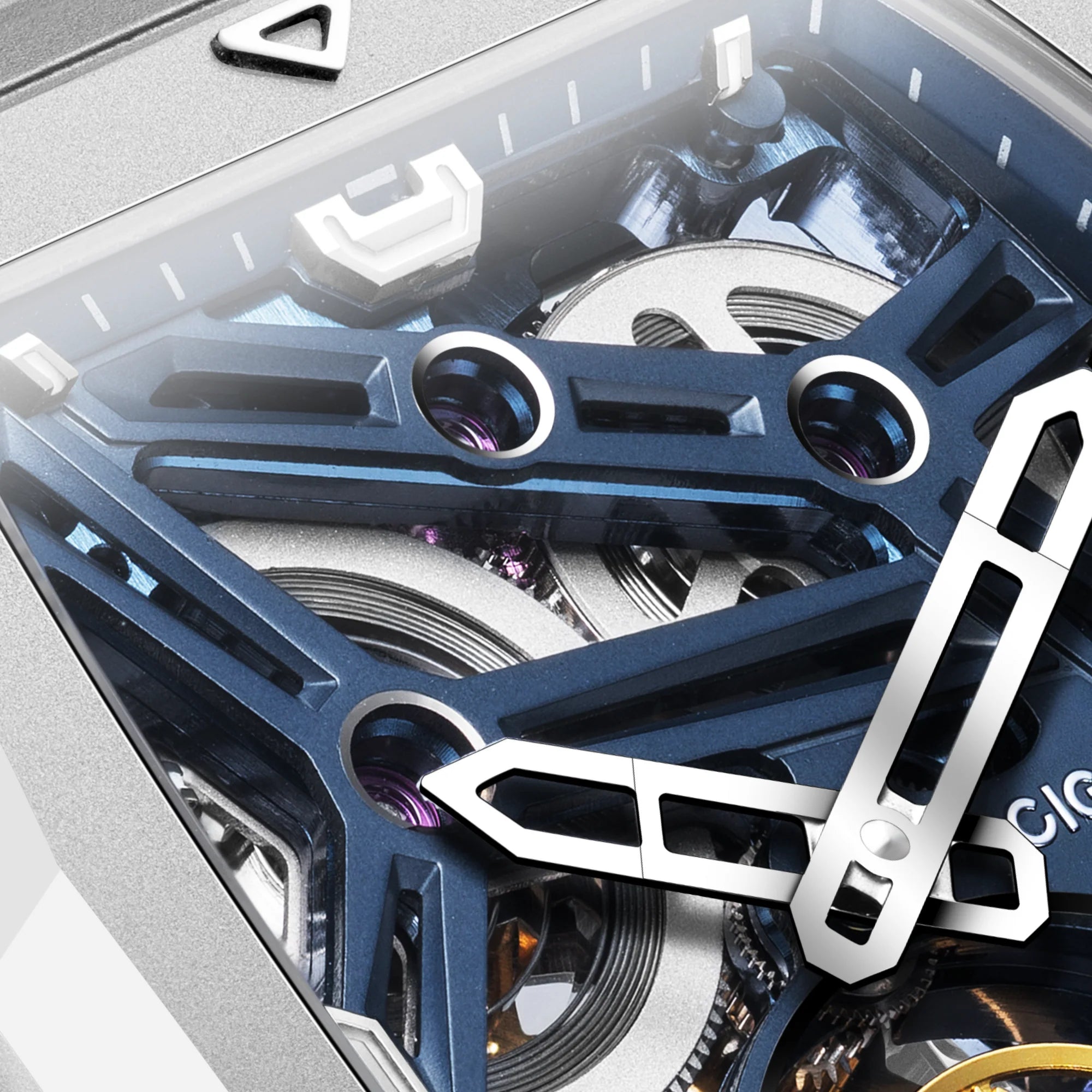CIGA DESIGN HUNTER SKELETON TOURBILLON BLUE - Red Army Watches 