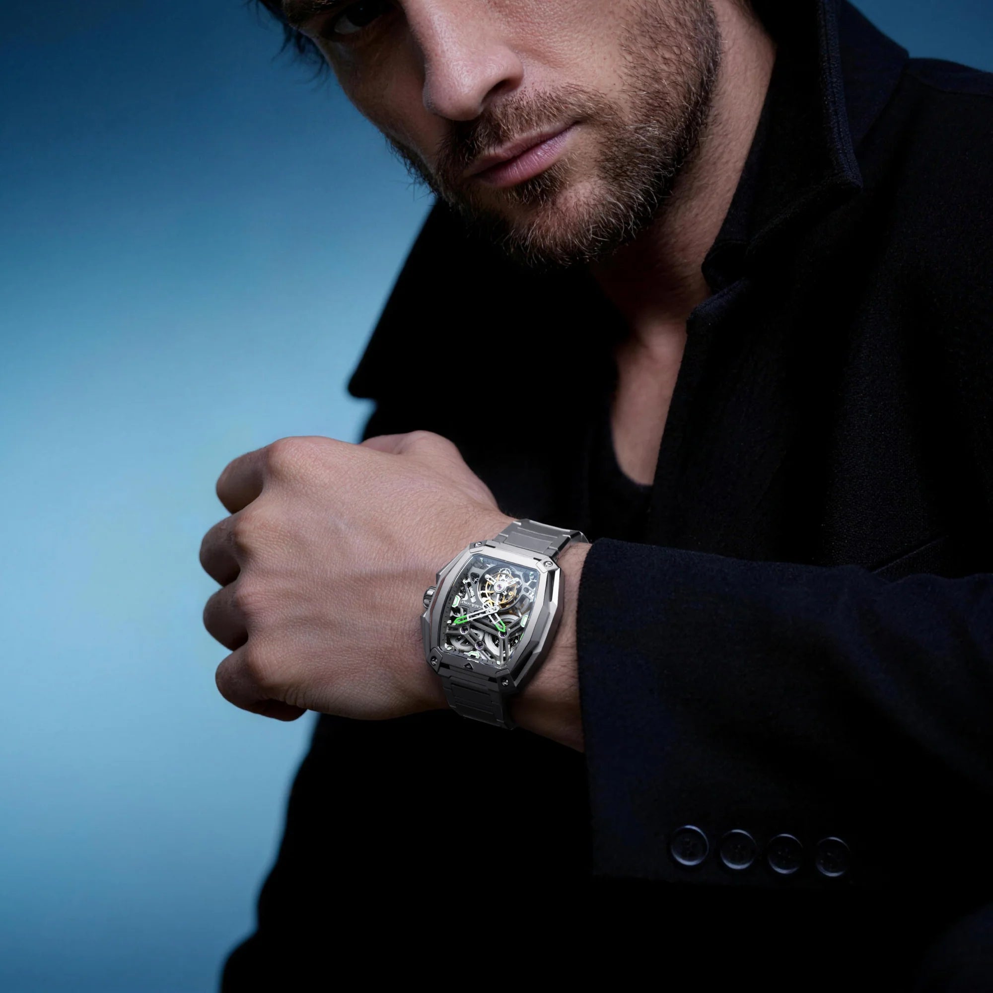 CIGA DESIGN HUNTER SKELETON TOURBILLON SILVER - Red Army Watches 