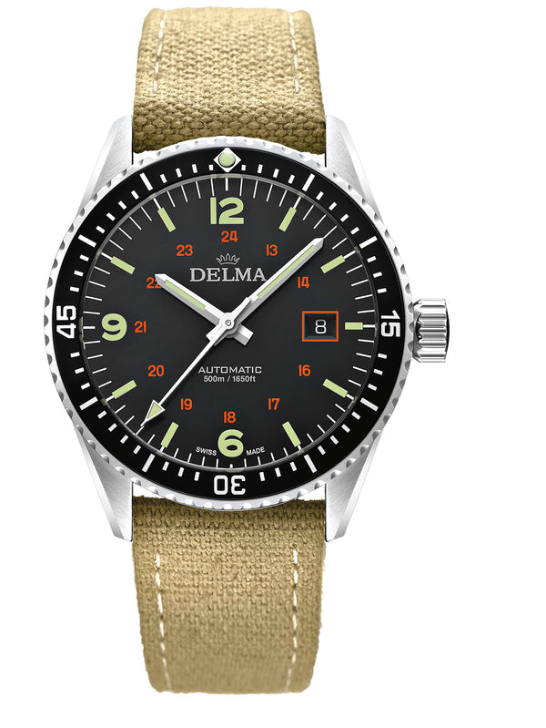 DELMA Cayman Field Automatic 41601.706.6.034 - Red Army Watches 