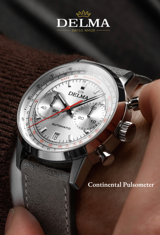 Delma Continental Pulsometer Silver