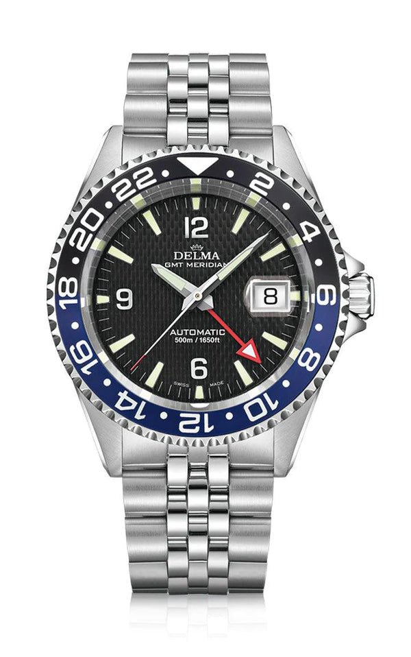 DELMA Santiago GMT Meridian Blue 41702.756.6.034 - Red Army Watches 