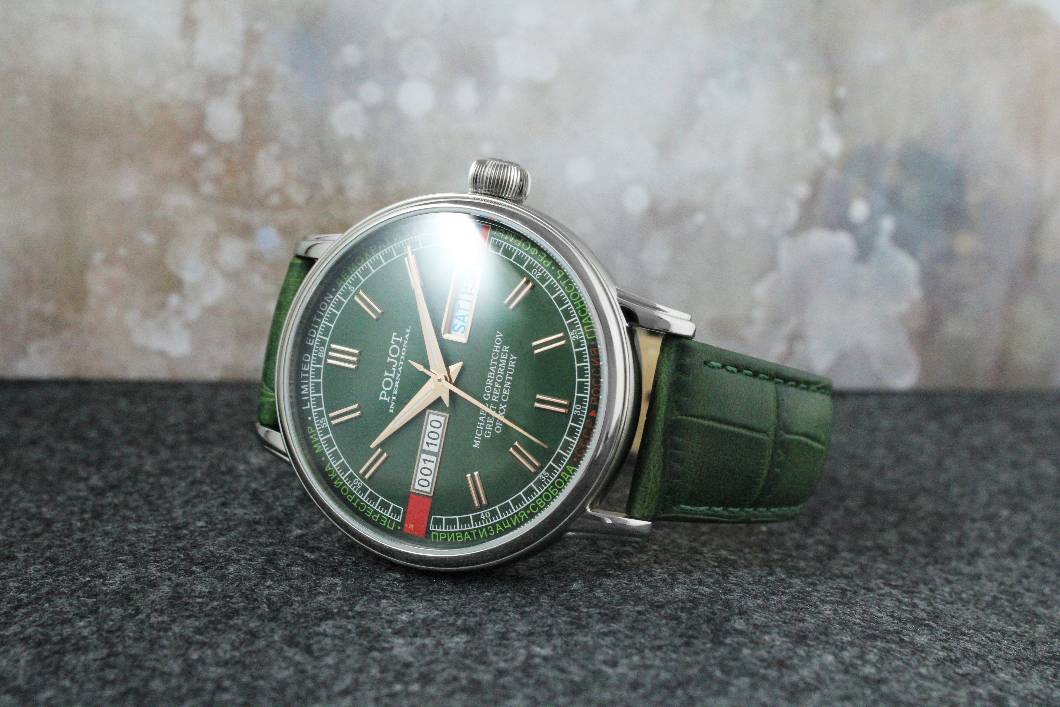 POLJOT INTERNATIONAL Gorbachev Green 36NH.4200115 - Red Army Watches 